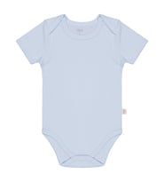 Civil Baby Düz Renkli Kısa Kol 3-9 Ay Çıtçıtlı Badi - Sarı 3-6 Ay (Mavi)