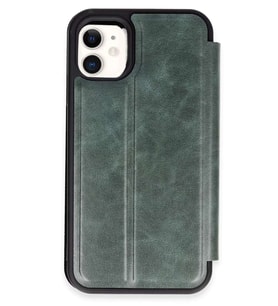 iPhone 11 Kılıf Flip Cover - Koyu Yeşil