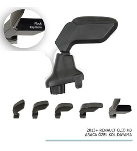 Renault Clıo Uyumlu Hatchback Araca Özel Kol Dayama Siyah 2013+ Parça