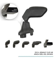 Renault Clıo Uyumlu Hatchback Araca Özel Kol Dayama Siyah 2013+ Parça