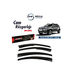 Dacia Duster 2017- Sonrası Mugen Tip Cam Rüzgarlık Sunplex (Siyah)