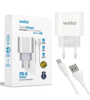 Weko WK-21441 PDU QC 3.0 Amper Telefon Şarj Adaptörü + Micro USB Kablo