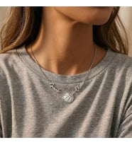 Kişiye Özel İstediğin Top Detaylı Çift İsim Kolye 925K Gümüş
