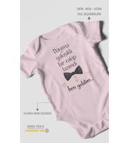 Dayıya Özel Kısa Kollu Bebek Body %100 Pamuk