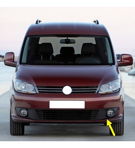 VW Caddy 2011-2015 Sol Ön Sis Farı Kapağı Krom Çerçeveli 1T0853665P