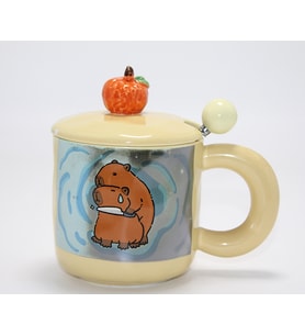 3D Kapibara Capybara Desenli Porselen Kupa Bardak Alk4501