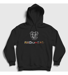 Presmono Unisex Siyah Logo V3 Radiohead Kapüşonlu Sweatshirt 292877tt