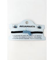 Akuamarin Kırık Taşlı Ip Bileklik