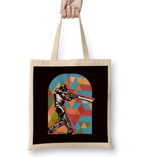 Colorful Cricket Player Coach Team Cricketer Wicket Bez Çanta Uzun Saplı