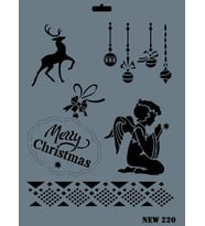 Rich New Seri N-220 Stencil 35x25 cm