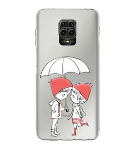 Xiaomi Redmi Note 9 Pro  Kamera Korumalı Kapak Aşk Tasarımlı Şeffaf  Kılıf