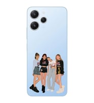 Xiaomi Redmi 12 Uyumlu Uyumlu Blackpink Tasarımlı Şeffaf Telefon Kılıfı