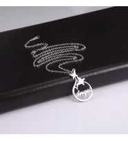 Kişiye Özel 925 Ayar Gümüş Angel Kelebek Kolye (Gümüş)
