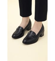 Trendyshose 25502 Rahat Garantılı Doğal Deri Anatomic Kadın Ayakkabı (Siyah)