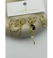 Vip 6'lı Gold Küpe - 25-vip150