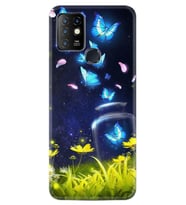 INFINIX Hot 8 9 10 11S Hot 10 Play 10T Kılıf Desemli Silikon Neon Butterflys 1309