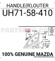 Kapı Kolu B2500 2001 Sonrası Krom Dış Ön Sağ / Ford Ranger (Oem No:Uh7158410)