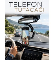 Araç İçi Dikiz Aynası Telefon Tutucu 360° Döner Ayarlanabilir Katlanabilir