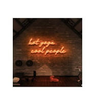 Hot Yoga Cool People Yazılı Neon Tabela