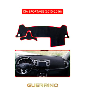 KİA SPORTAGE 2010-2016TORPİDO KORUMA HALISI KIRMIZI KENAR