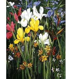Bahar Sayılarla Boyama Seti 40x50 cm (Tuvale Gerili)