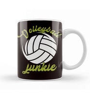 Volleyball Junkie Ball Sports Beach Volleyball Player Setter Kupa Bardak Porselen