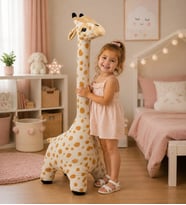 Harika Peluş 100 cm Peluş Zürafa – Yumuşacık, Sevimli ve Gerçekçi Tasarım!