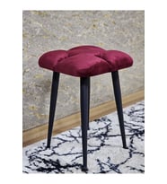 Kare Siyah Boyalı Konik Ayaklı Tabure - Oturak - Bar Taburesi - Ayaklı Tabure Bordo Renk 48 x 33 Boyut/Ebat (Çok Renkli)