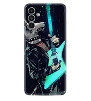 Samsung A23 A31 A32 A50 A51 A52 A53 A70 Kılıf Desenli Silikon Dog Guitar 1789