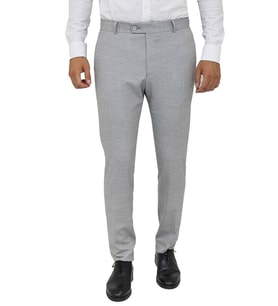 Desenli Slim Fit Gri Erkek Pantolon - Wessi
