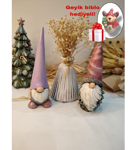 Noel ( Yılbaşı ) Biblo 3 ' lü Set Model 6