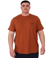 Mode XL Büyük Beden Erkek T-Shirt Bisiklet Yaka Space U25018 Tarçın