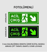 ACİL SAĞ ALT FOTOLÜMENLİ 30X12 CM