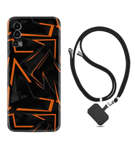 General Mobile Gm 23 Kılıf Silikon Boyun Askılı İpli Desenli Silikon Zigzaglar 1651