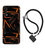 General Mobile Gm 23 Kılıf Silikon Boyun Askılı İpli Desenli Silikon Zigzaglar 1651