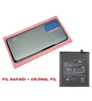 Xiaomi POCO F3 Arka Kapak Batarya Kapağı + PİL (CAM) SİYAH