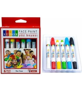 Südor Yüz Boyası Set 6 Yb01 face paint 6 renk color