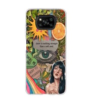 Poco X3 Pro Uyumlu Vintage Kolaj Desenli Şeffaf Telefon Kılıfı