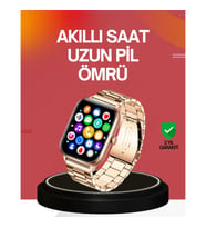 Mey İthalat® 41 mm Kavisli Kasa Akıllı Saat IOS ve Android Uyumlu