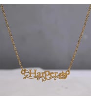 Kişiye Özel 925 Ayar Gümüş Cadılar Bayramı Balkabağı Tasarım İsim Kolye (Gold)