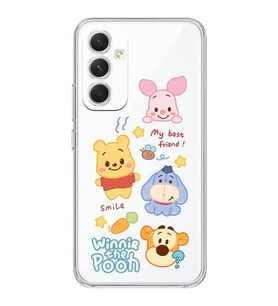 Samsung Galaxy A24 Uyumlu Winnie The Pooh Tasarımlı Şeffaf Telefon Kılıfı