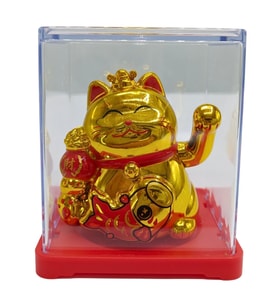 Maneki Neko El Sallayan Mini Şans Kedisi Gold Solar Güneş Enerjili 5x5cm F9GLD09