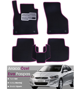 HYUNDAİ ACCENT BLUE (2011-2018) Uyumlu EVA Paspas Tam Set–Araca Özel,Kolay Montaj