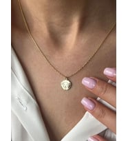 Kişiye Özel 925 Ayar Gümüş Pofuduk Kuzu Figürlü Kolye (Gold)