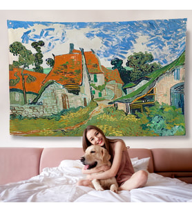 Vincent Willem van Gogh - Auvers-sur-Oise'daki Sokak Duvar Örtüsü-7159