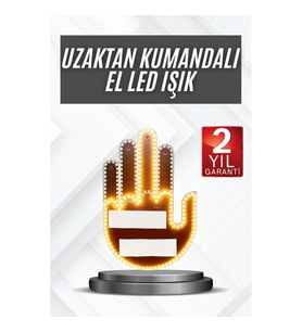 Mey İthalat® Uzaktan Kumandalı El Orta Parmak Led Araç Camına Özel