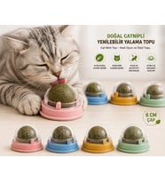 Doğal Catnipli Yenilebilir Kedi Nanesi Yalama Topu – 6 CM