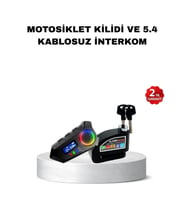 Mey İthalat® Bluetooth 5.4 İntercom ve Alarmlı Disk Kilidi Seti Güçlü Ses ve Güvenlik