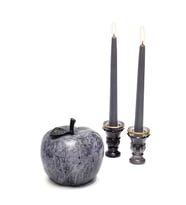 Dekoratif Black Apple Heykel (16 cm) (Siyah)