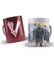 Viking Temalı Özel Tasarım Porselen Kupa Bardak Erkek Hediyesi 330ml